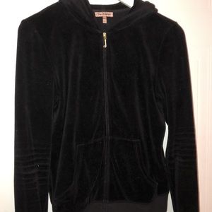 Juicy couture zip velvet hoodie